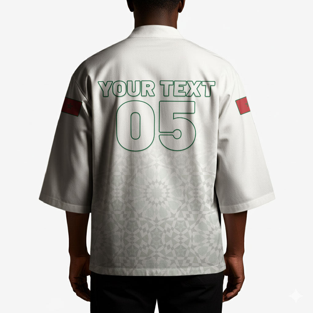 Custom Morocco Football 2026 Kimono Atlas Lions Breathtaking Victory White Version