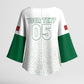 Custom Morocco Football 2026 Kimono Sleeve Blouse Atlas Lions Breathtaking Victory White Version
