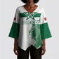 Custom Morocco Football 2026 Kimono Sleeve Blouse Atlas Lions Breathtaking Victory White Version