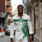 Custom Morocco Football 2026 Long Sleeve Button Shirt Atlas Lions Breathtaking Victory White Version