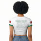 Custom Morocco Football 2026 Raglan Cropped T shirt Atlas Lions Breathtaking Victory White Version
