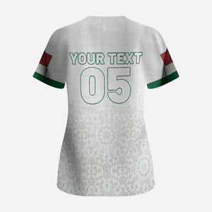 Custom Morocco Football 2026 Scrub Top Atlas Lions Breathtaking Victory White Version
