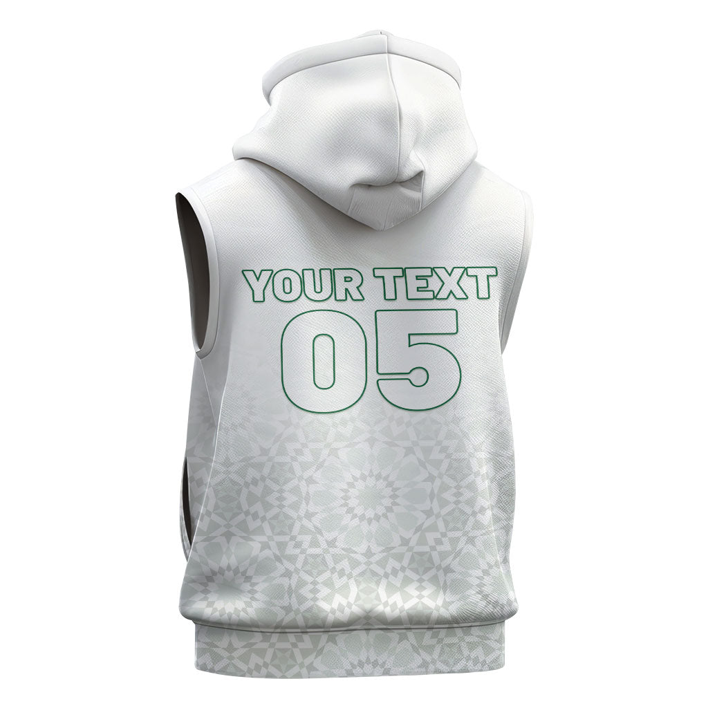 Custom Morocco Football 2026 Sleeveless Hoodie Atlas Lions Breathtaking Victory White Version