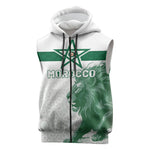 Custom Morocco Football 2026 Sleeveless Zip Hoodie Atlas Lions Breathtaking Victory White Version