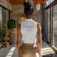 Custom Morocco Football 2026 Women Sleeveless Polo Shirt Atlas Lions Breathtaking Victory White Version
