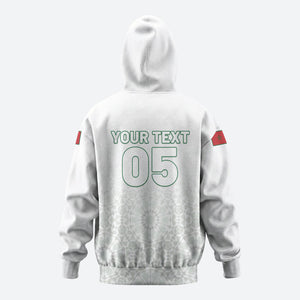 Custom Morocco Football 2026 Zip Hoodie Atlas Lions Breathtaking Victory White Version