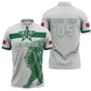 Custom Morocco Football 2026 Zipper Polo Shirt Atlas Lions Breathtaking Victory White Version
