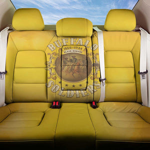 Honor Buffalo Soldiers Back Car Seat Cover African American Cavalry Yellow Version - African Pride