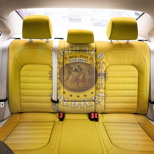 Honor Buffalo Soldiers Back Car Seat Cover African American Cavalry Yellow Version - African Pride