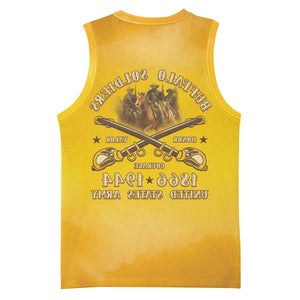 Honor Buffalo Soldiers Basketball Jersey African American Cavalry Yellow Version - African Pride