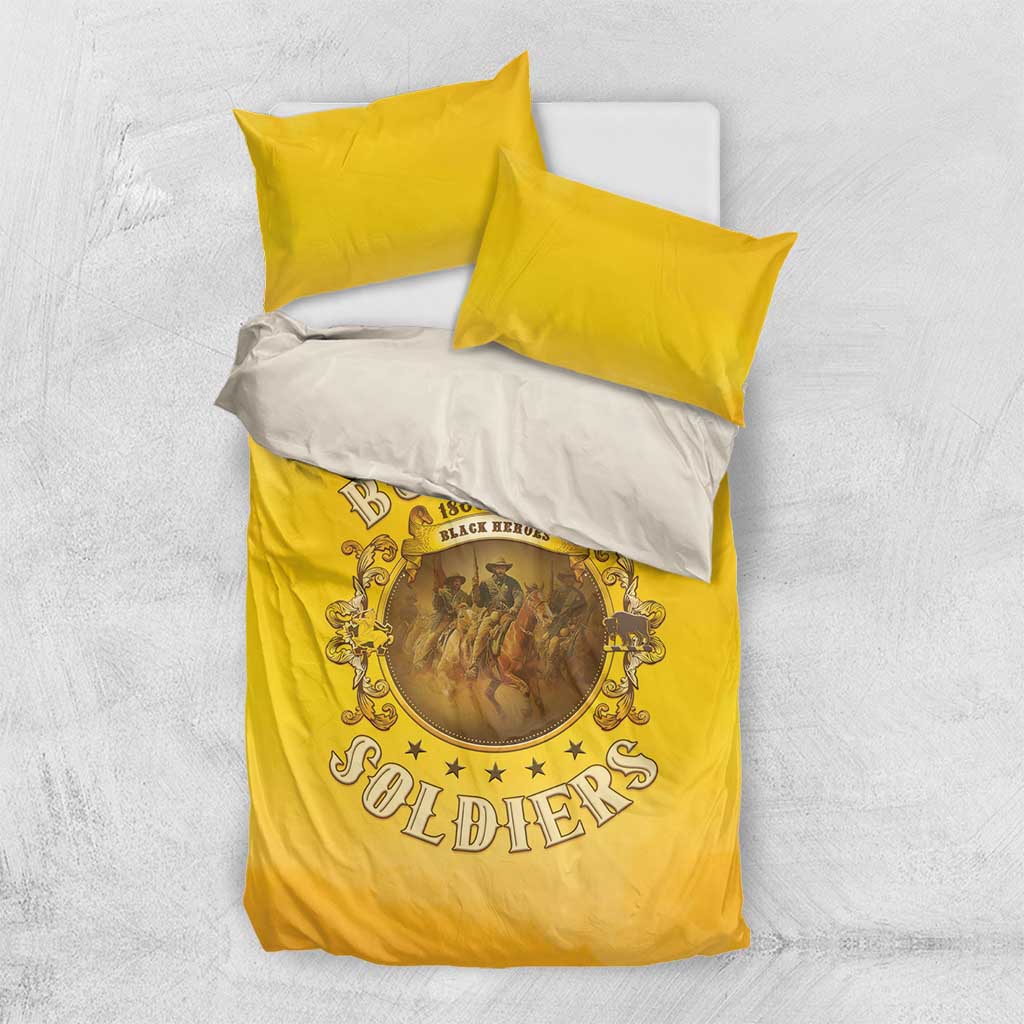 Honor Buffalo Soldiers Bedding Set African American Cavalry Yellow Version - African Pride