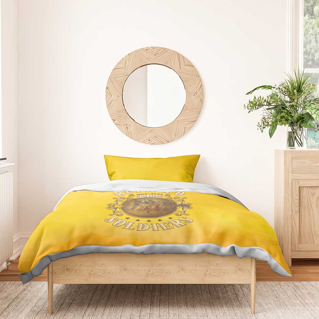 Honor Buffalo Soldiers Bedding Set African American Cavalry Yellow Version - African Pride