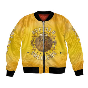 Honor Buffalo Soldiers Bomber Jacket African American Cavalry Yellow Version - African Pride
