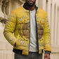 Honor Buffalo Soldiers Bomber Puffer Jacket African American Cavalry Yellow Version