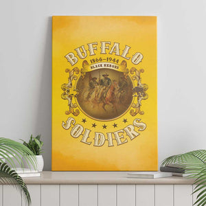 Honor Buffalo Soldiers Canvas Wall Art African American Cavalry Yellow Version - African Pride