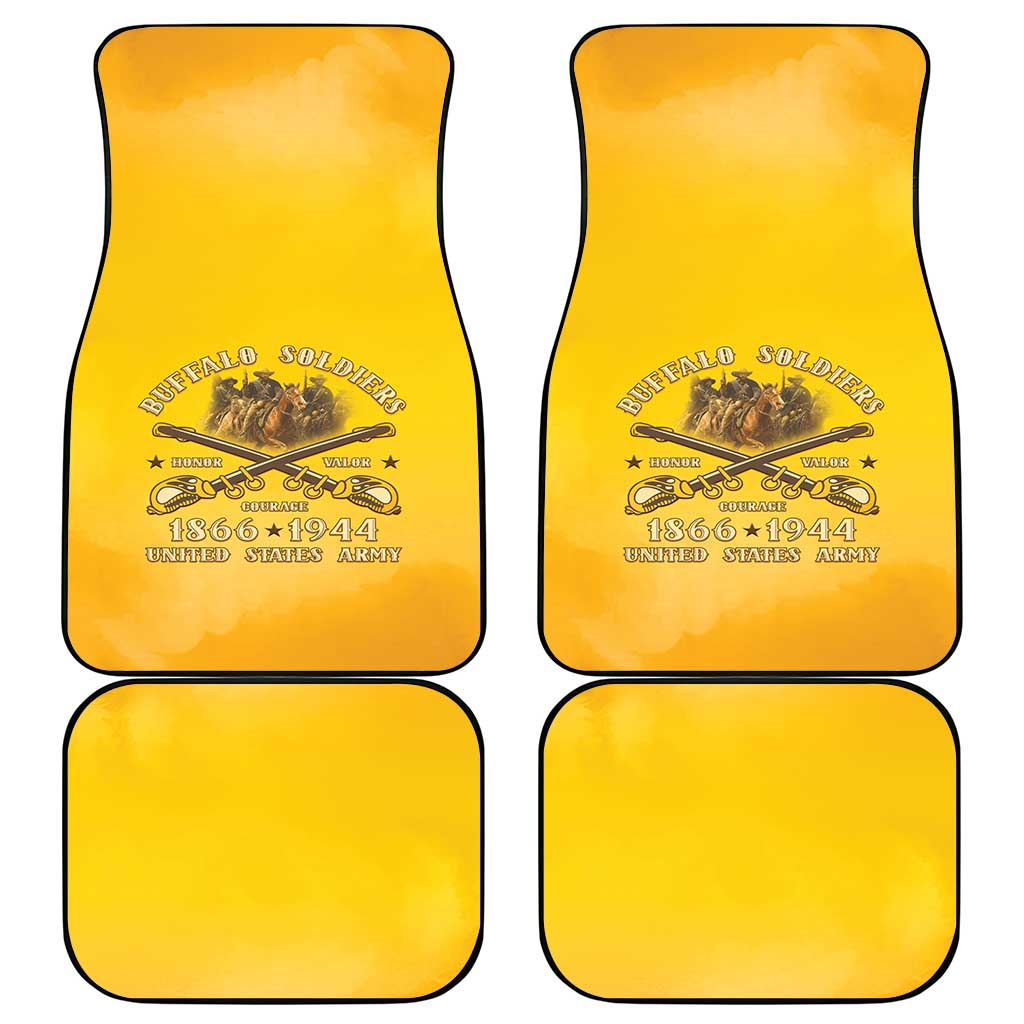 Honor Buffalo Soldiers Car Mats African American Cavalry Yellow Version - African Pride