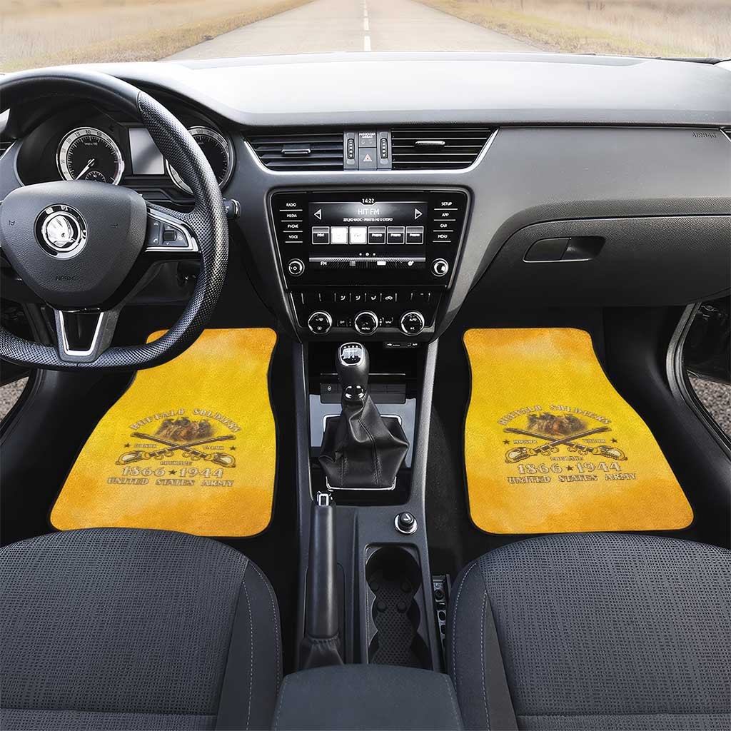 Honor Buffalo Soldiers Car Mats African American Cavalry Yellow Version - African Pride