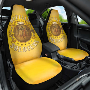 Honor Buffalo Soldiers Car Seat Cover African American Cavalry Yellow Version - African Pride