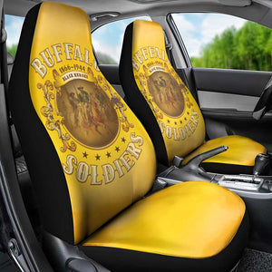 Honor Buffalo Soldiers Car Seat Cover African American Cavalry Yellow Version - African Pride