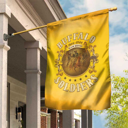 Honor Buffalo Soldiers Garden Flag African American Cavalry Yellow Version - African Pride