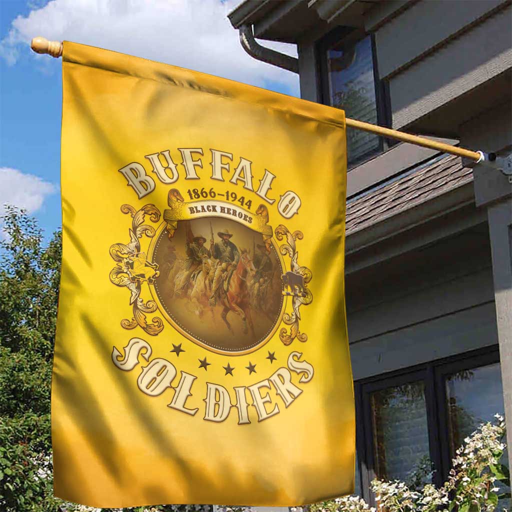 Honor Buffalo Soldiers Garden Flag African American Cavalry Yellow Version - African Pride