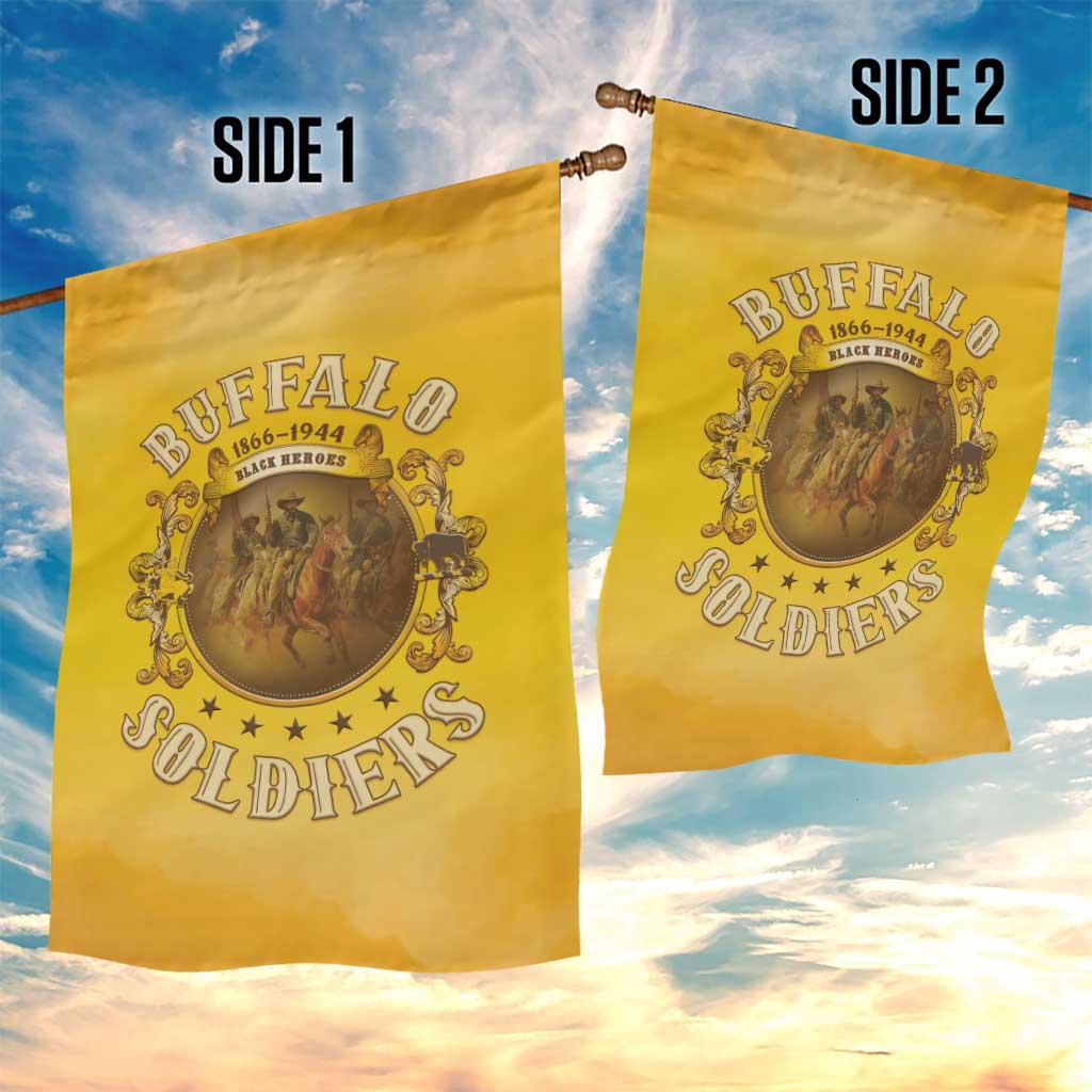 Honor Buffalo Soldiers Garden Flag African American Cavalry Yellow Version - African Pride