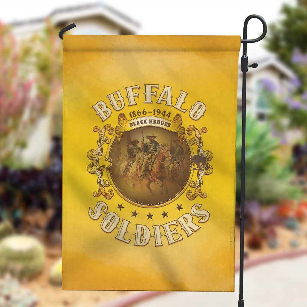 Honor Buffalo Soldiers Garden Flag African American Cavalry Yellow Version - African Pride