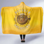 Honor Buffalo Soldiers Hooded Blanket African American Cavalry Yellow Version - African Pride