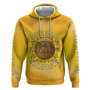 Honor Buffalo Soldiers Hoodie African American Cavalry Yellow Version - African Pride