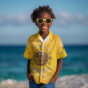 Honor Buffalo Soldiers Kid Hawaiian Shirt African American Cavalry Yellow Version - African Pride