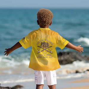 Honor Buffalo Soldiers Kid Hawaiian Shirt African American Cavalry Yellow Version - African Pride