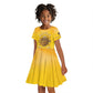 Honor Buffalo Soldiers Kid Short Sleeve Dress African American Cavalry Yellow Version - African Pride