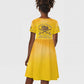 Honor Buffalo Soldiers Kid Short Sleeve Dress African American Cavalry Yellow Version - African Pride