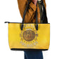 Honor Buffalo Soldiers Leather Tote Bag African American Cavalry Yellow Version - African Pride