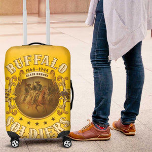 Honor Buffalo Soldiers Luggage Cover African American Cavalry Yellow Version - African Pride