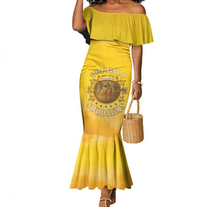 Honor Buffalo Soldiers Mermaid Dress African American Cavalry Yellow Version - African Pride