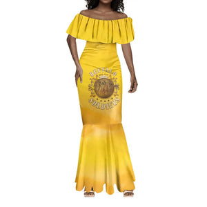 Honor Buffalo Soldiers Mermaid Dress African American Cavalry Yellow Version - African Pride