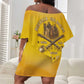Honor Buffalo Soldiers Off Shoulder Short Dress African American Cavalry Yellow Version - African Pride