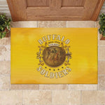 Honor Buffalo Soldiers Rubber Doormat African American Cavalry Yellow Version - African Pride