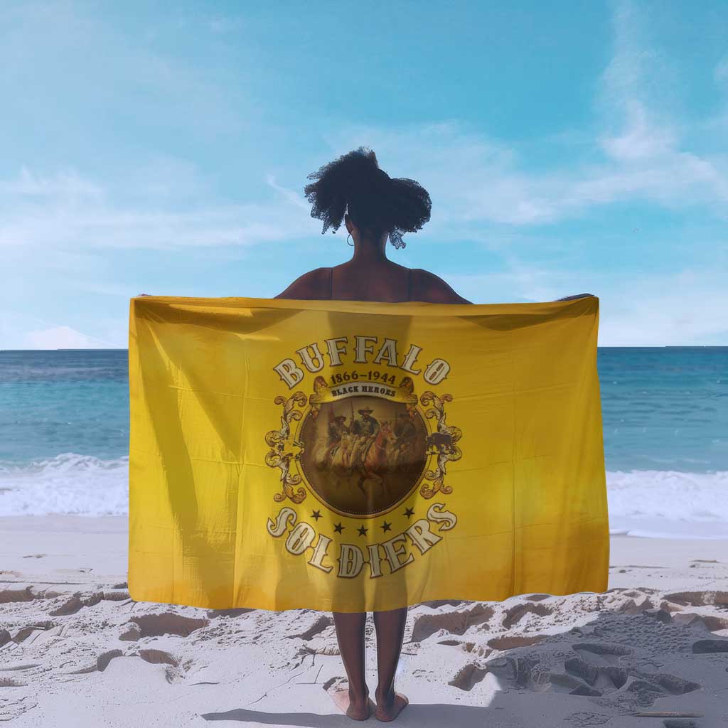Honor Buffalo Soldiers Sarong African American Cavalry Yellow Version - African Pride