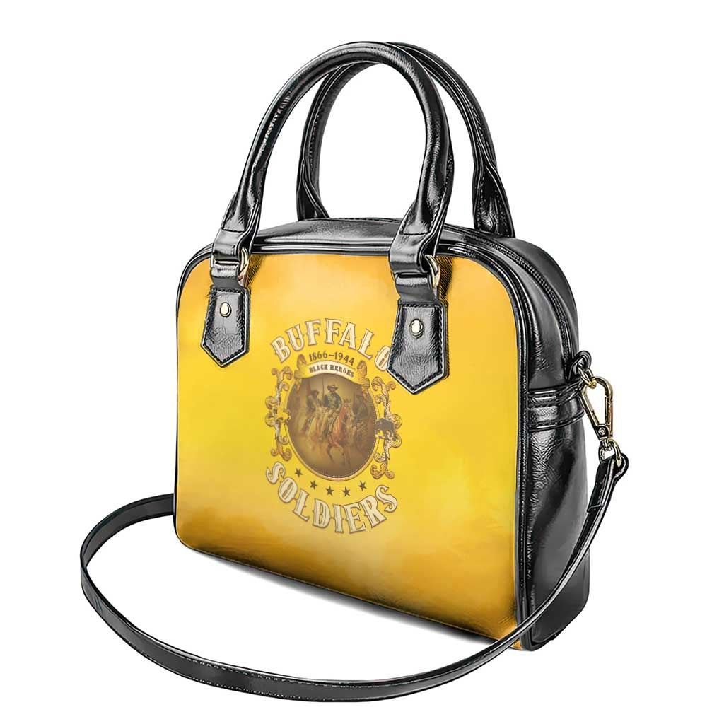 Honor Buffalo Soldiers Shoulder Handbag African American Cavalry Yellow Version - African Pride