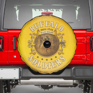 Honor Buffalo Soldiers Spare Tire Cover African American Cavalry Yellow Version - African Pride