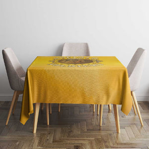 Honor Buffalo Soldiers Tablecloth African American Cavalry Yellow Version - African Pride