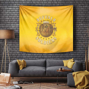 Honor Buffalo Soldiers Tapestry African American Cavalry Yellow Version - African Pride