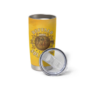 Honor Buffalo Soldiers Tumbler Cup African American Cavalry Yellow Version - African Pride