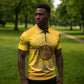 Honor Buffalo Soldiers Zipper Polo Shirt African American Cavalry Yellow Version