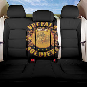 Honor Buffalo Soldiers Back Car Seat Cover African American Cavalry Black Version - African Pride