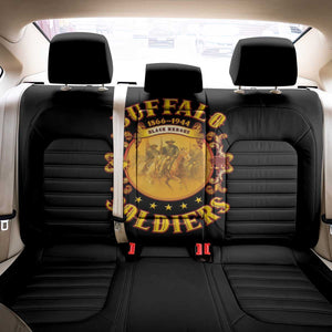 Honor Buffalo Soldiers Back Car Seat Cover African American Cavalry Black Version - African Pride