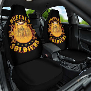 Honor Buffalo Soldiers Car Seat Cover African American Cavalry Black Version - African Pride