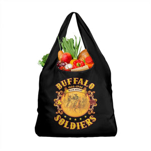 Honor Buffalo Soldiers Grocery Bag African American Cavalry Black Version - African Pride